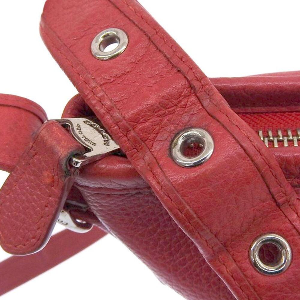 Pre Loved coach Leather Shoulder Bag Women red | red Crossbody Bags - Picture 6 of 8